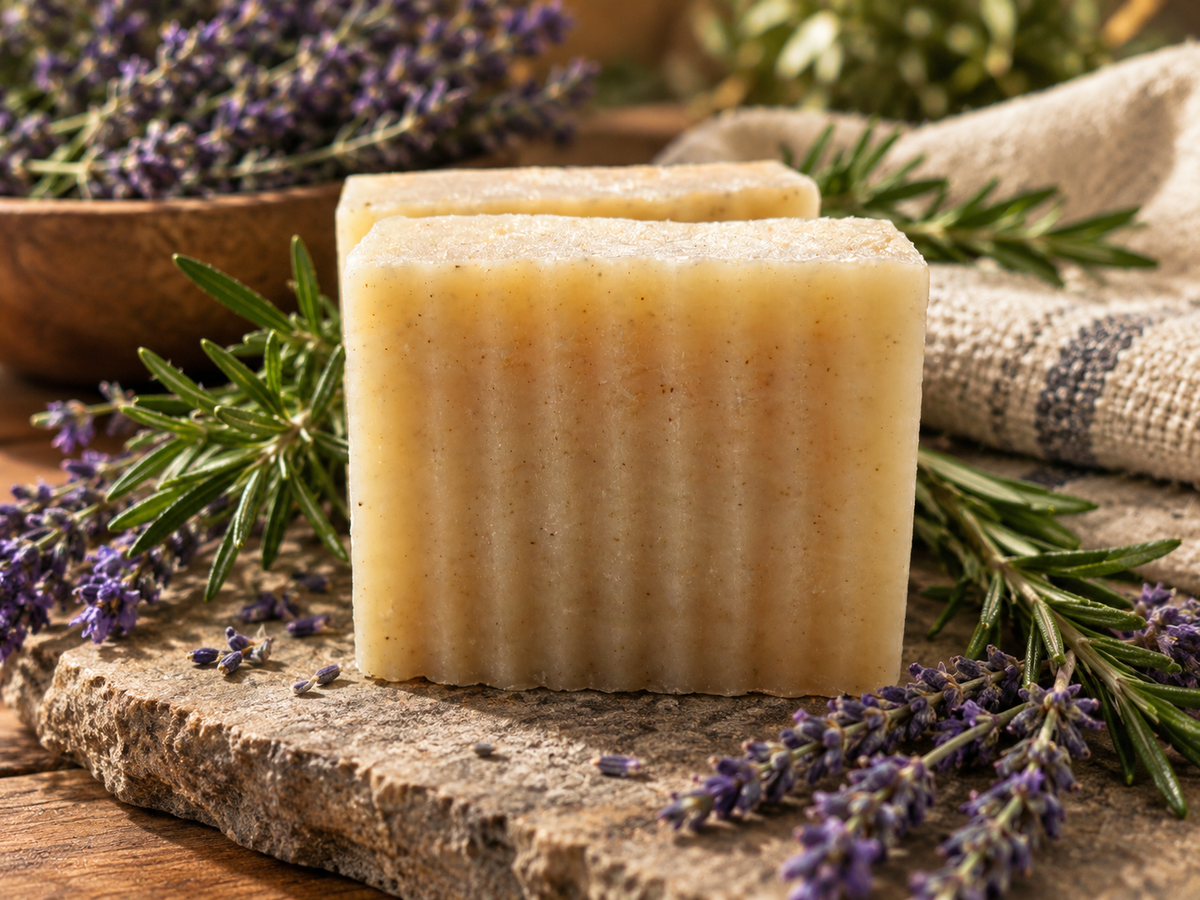 Lavender and Rosemary head-to-toe shampoo bar
